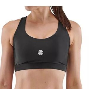 NWT Women's XL SKINS SERIES-3 Active Bra Black Medium Compression